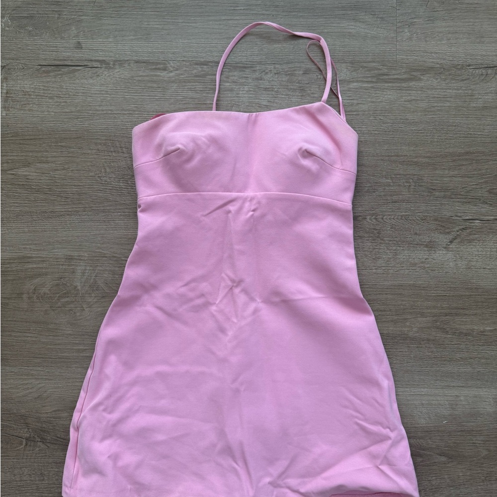 Elegant Pink Romper Dress